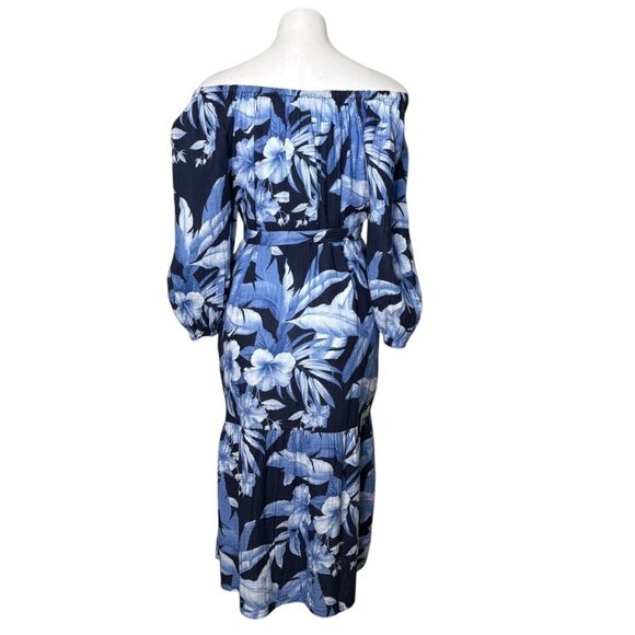 Tommy Bahama NWT $178 Daybreak Hibiscus Midi Dress, Blue Floral Women's Size S - Picture 6 of 12